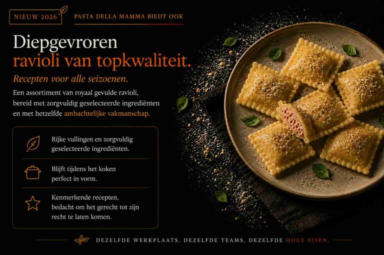 Premium diepgevroren ravioli