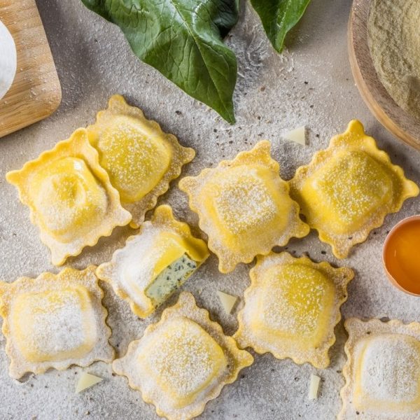 grantortelli ricotta epinards